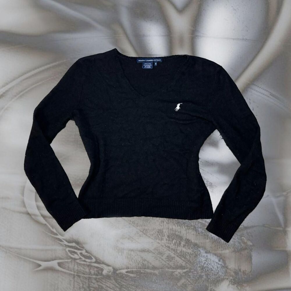 Ralph-lauren Women's Black and White Jumper
